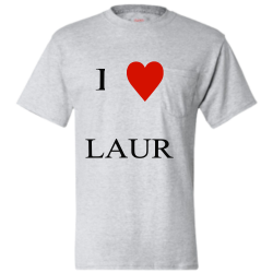 I-love-lauryn Men's 100% Cotton T-Shirts