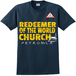 REDEEMER-OF-THE-WORLD-CHURCH-PETRONILA Adult 100% Cotton T-Shirts Gildan 2000
