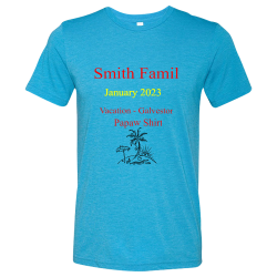 Smith-Family-January-2023-Vacation---Galveston--Papaw-Shirt Design Printed T-shirt | Unisex Triblend Tee