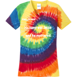 His-name-was-Jessie-and-he-mattered. Women's V-Neck Tie-Died T-Shirts | Port And Company LPC147V