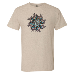 Swirl-of-Birds Design Your Own Screen Printed T-shirt | Mens Jerzees Triblend T-Shirt 601mr