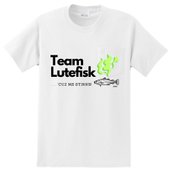 Team-Lutefisk-Tall Race team Adult 100% Cotton T-Shirts Port And Company PC61PT