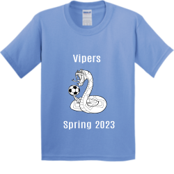 Vipers merch Boy's 100% Cotton T-Shirts Gildan 5000B