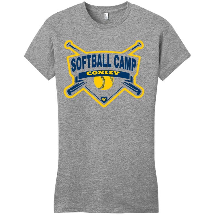 SOFTBALL CAMP Conley Junior's 100 Cotton TShirts District Threads DT6001