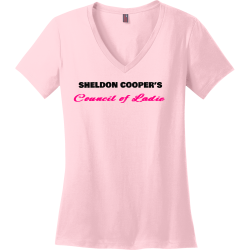 SHELDON-COOPERâ€™S-Council-of-Ladies Women's 100% Cotton T-Shirts District Threads DM1170L