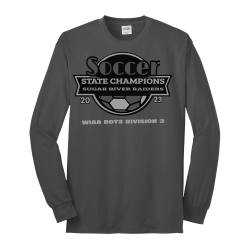 Soccer-STATE-CHAMPIONS-SUGAR-RIVER-RAIDERS--20-23-WIAA-BOYS-DIVISION-3--mom Men's 50/50 Cotton/Polyester Long Sleeves Port And Company PC55LS