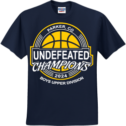 UNDEFEATED-CHAMPIONS-PARKER-CO-BOYS-UPPER-DIVISION-2024 Men's 50/50 Cotton/Polyester T-Shirts Jerzees 29M
