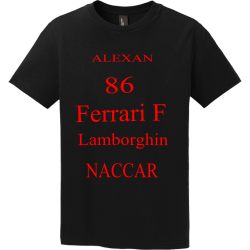 ALEXANDER-Ferrari-F1--NACCARATO--86--Lamborghini DISCONTINUED Boy's 100% Cotton T-Shirts District Threads DT5000Y