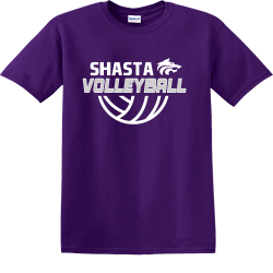 Purple-Shasta Men's 100% Cotton T-Shirts Gildan 5000
