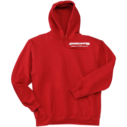 Consolidated-Pumps-Red-Hoodie Men's 100% Cotton Hoodies Hanes F170