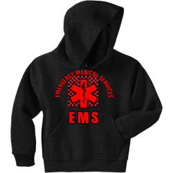 EMERGENCY-MEDICAL-SERVICES-EMS Boy's 50/50 Cotton/Polyester Hoodies Jerzees 996Y