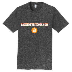 BACKEDBYBITCOIN.COM Football Fan T Shirts