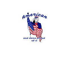 American-and-damn-proud-of-it Create Adult 100% Cotton T-Shirts Port And Company PC61T