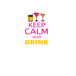 KEEP-CALM-and-DRINK Women's 50/50 Cotton/Polyester T-Shirts District Threads DM108L