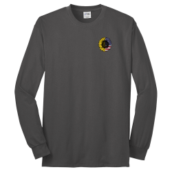  Grey Long Sleeve Iceland v3 Men's 50/50 Cotton/Polyester Long Sleeves Port And Company PC55LST