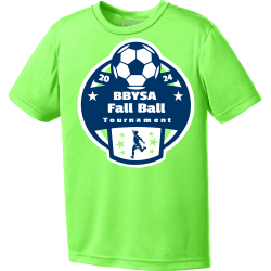 Fall-Ball-BBYSA-Tournament------2024--green Boy's 100% Polyester T-Shirts Port And Company PC380Y