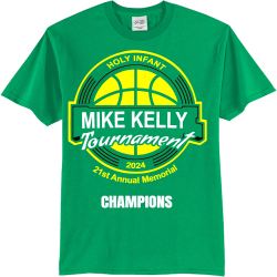 MIKE-KELLY-Tournament-HOLY-INFANT-21st-Annual-Memorial-2024-CHAMPIONS PORTER ELEMENTARY BASKETBALL   LEAGUE CHAMPIONS  20 20  UNDEFEATED Adult 100% Cotton T-Shirts Port And Company PC55