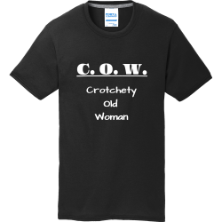 C.-O.-W.---Crotchety----Old--Woman Unisex 50/50 Cotton/Polyester T-Shirts Port And Company PC381