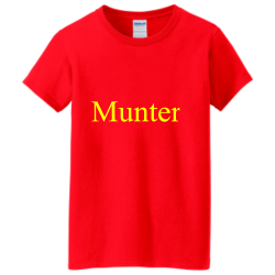 Munter Camp Women's 100% Cotton T-Shirts Gildan 5000L