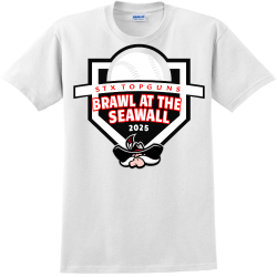 STX-TOPGUNS-BRAWL-AT-THE-2025--SEAWALL Adult 100% Cotton T-Shirts Gildan 2000