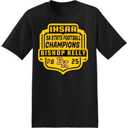 IHSAA-5A-STATE-FOOTBALL-BISHOP-KELLY-CHAMPIONS-20-25 Men's 50/50 Cotton/Polyester T-Shirts Hanes 5170